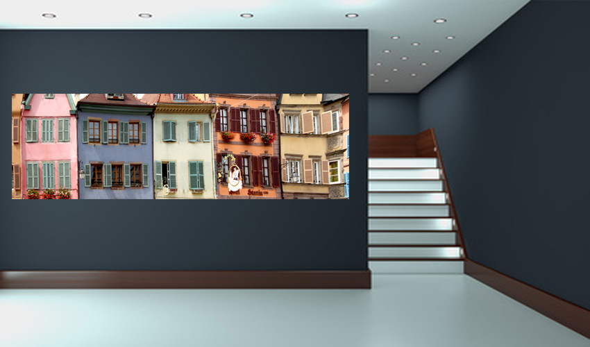 Farbige Hausfronten - dieses Motiv eignet sich fr kleinere Ausschnitte - (Bild-Nr. 0200325)

